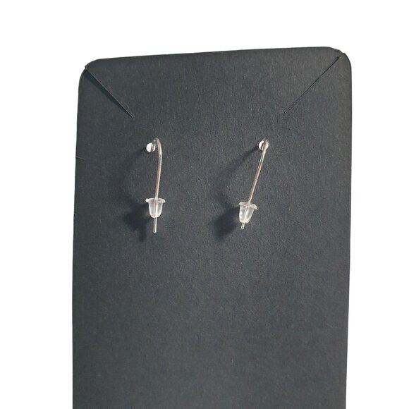 Metal Filigree Chandelier Earrings With Red Black Beads Dangling Hook Design - Picture 5 of 5